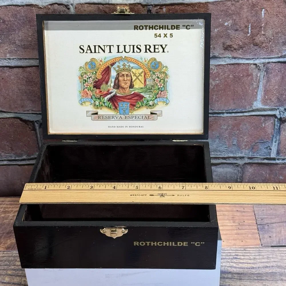 Saint‎ Luis Rey Reserva Especial Empty Wood Cigar Box Rothchilde C Beaded Handle
